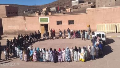 وقفة احتجاجية ضد مجلس جماعة مسمرير إقليم تنغير