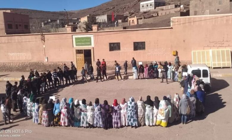 وقفة احتجاجية ضد مجلس جماعة مسمرير إقليم تنغير